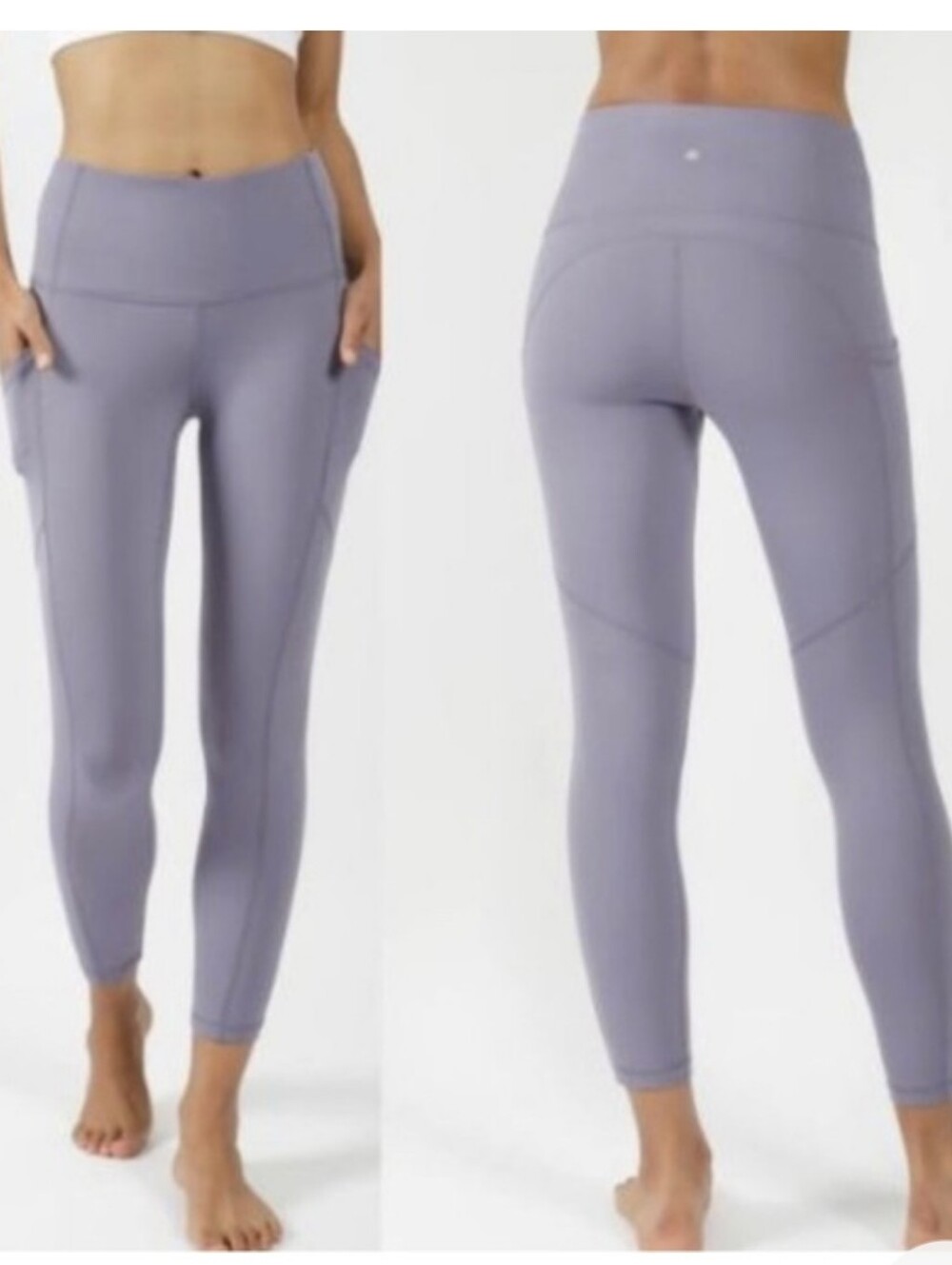 High-Waist Lavender Active Legging with Side Pockets